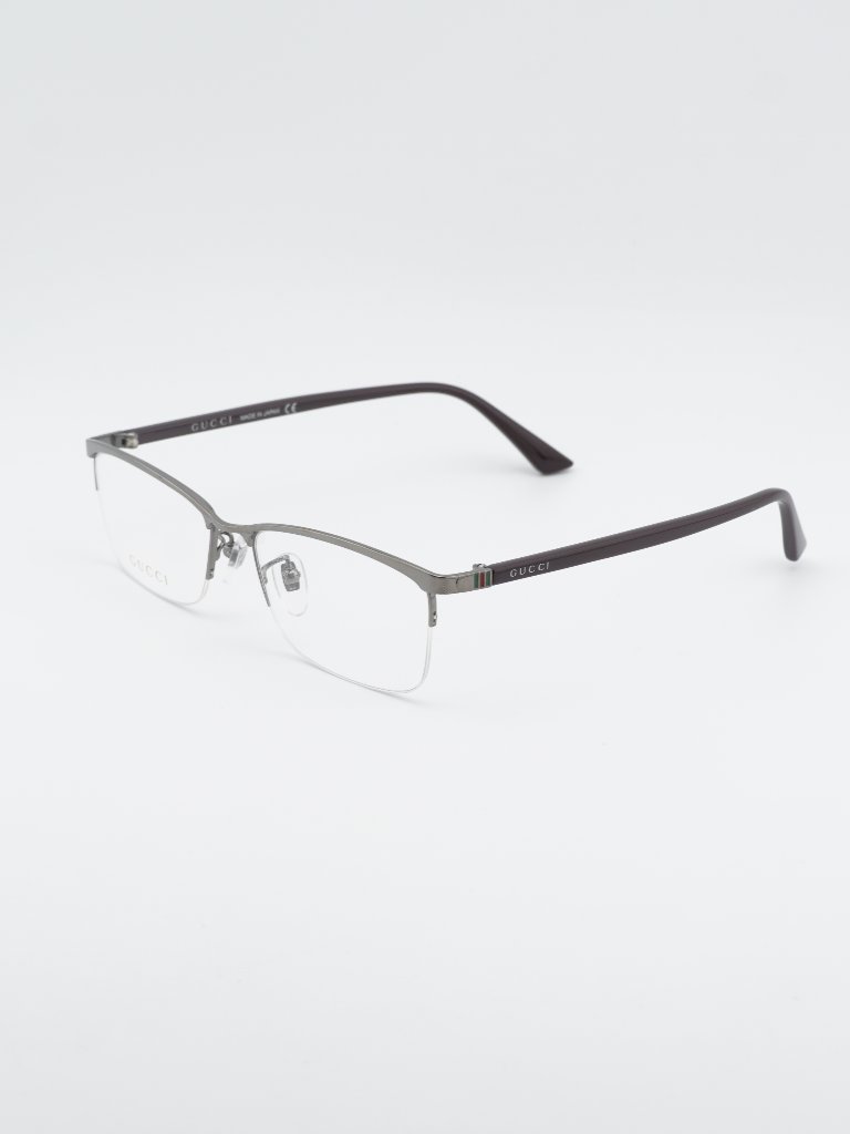 Gucci Gg0856oj 002 Eyeglasses Gunmetal 56mm Rectangle Frame